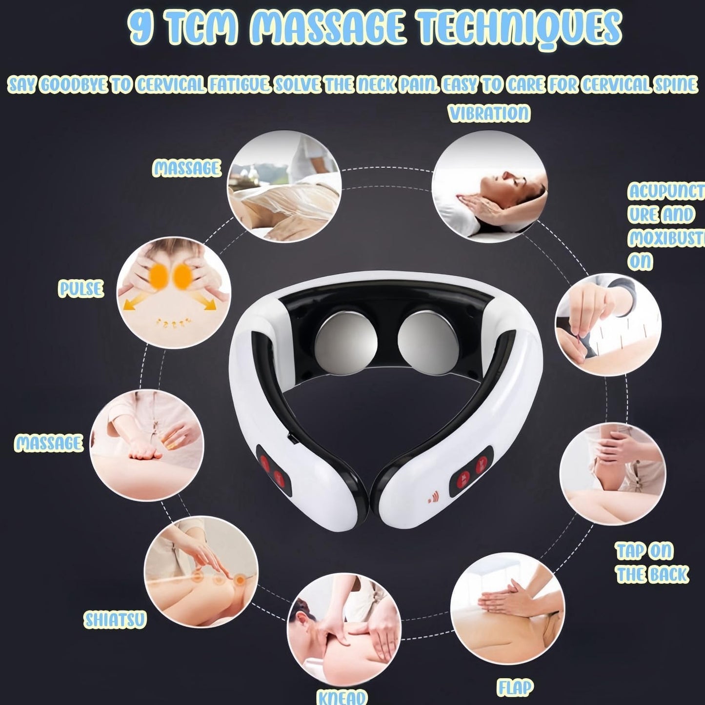 LiberSell Default Title LiberSell Hogar Masajeador de cuello con 2 electrodos