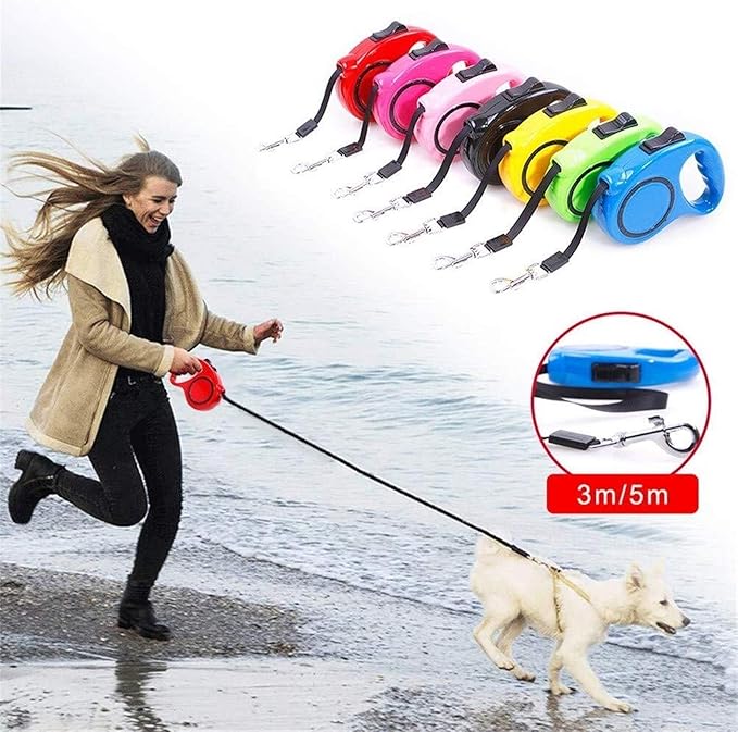 LiberSell AZUL LiberSell Hogar Correa Retráctil, Para Mascota 5 M