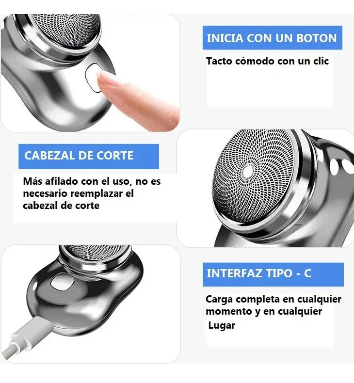 Mini afeitadora eléctrica portátil