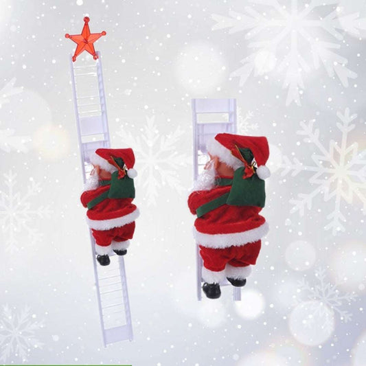 Papá Noel trepador musical sube y baja la escalera