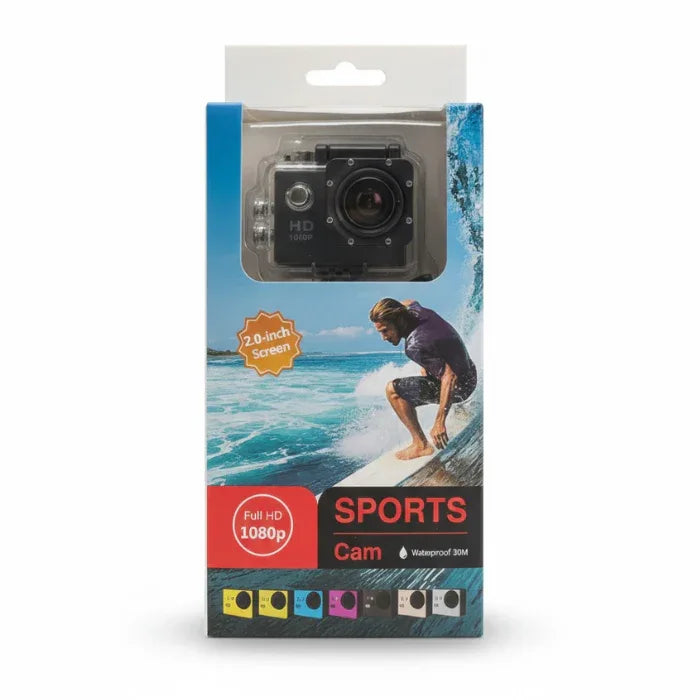 Cámara deportiva Full HD 1080p