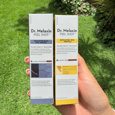 Combo Peel Shot Glow Dr. Melaxin – exfoliación con arroz