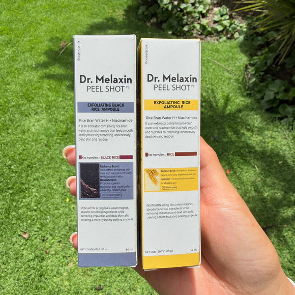 Combo Peel Shot Glow Dr. Melaxin – exfoliación con arroz