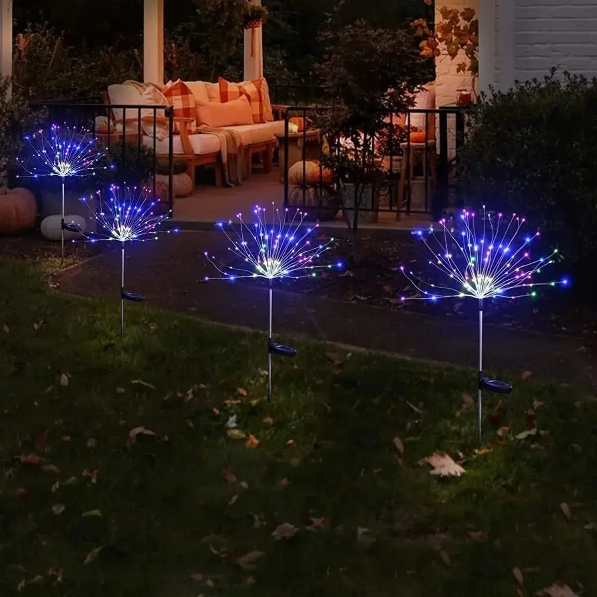 Luz solar de jardín con estaca y panel solar