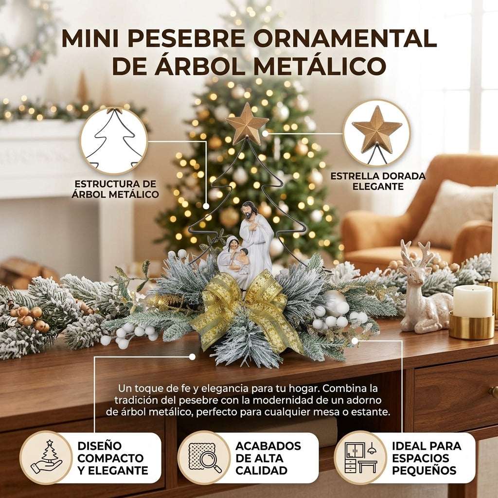 Mini pesebre navideño