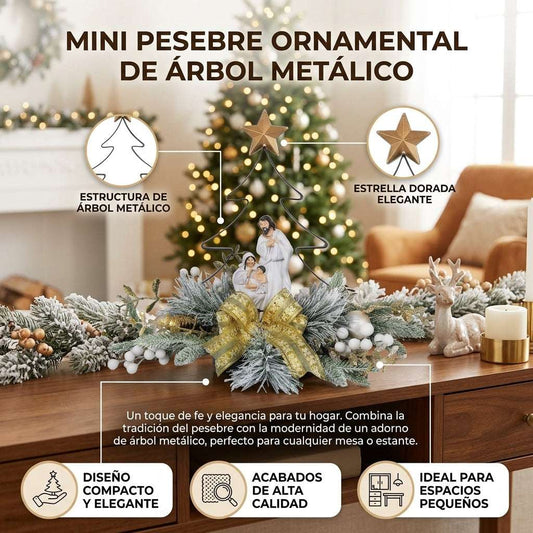 Mini pesebre navideño